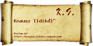 Knausz Ildikó névjegykártya
