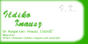 ildiko knausz business card